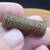 EARLY CHINESE Green JADE BEAD PENDANT  Haitian Jade certificate Provided-6021